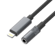 Adapter LDNIO LSY80i 3,5mm za slušalice iPhone Lightning na 3,5 mm sivi - 617555