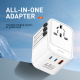Adapter strujni travel LDNIO Z8 UK/EU/US/AU 1xUSB + 2xUSB-C 45W beli - 618979