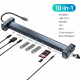 Adapter Type C JWD-TC45 na LAN, PD, HDMI, Type C, 3x USB 3.0, SD, TF,  3.5mm 10 u 1 sivi - 223264