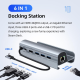 Adapter Type C JWD-TC58 na LAN, PD, HDMI, 3x USB 3.0 6 u 1 sivi - 223262