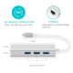 Adapter Type C na 3 USB 3.0 + RJ45 Gb JWD-T5 srebrni - 85506