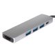 Adapter Type C na HDMI 3xUSB 3.0 type C 5u1 - 201815-1