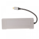 Adapter Type C na HDMI, Type C, PD, USB 3.0, USB 2.0, SD card, TF i M.2 NVMe 8 u 1 20cm kabl - 213525