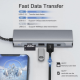 Adapter Type C na HDMI, Type C, PD, USB 3.0, USB 2.0, SD card, TF i M.2 NVMe 8 u 1 20cm kabl - 213525