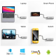 Adapter Type C na HDMI, Type C, PD, USB 3.0, USB 2.0, SD card, TF i M.2 NVMe 8 u 1 20cm kabl - 213525