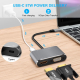 Adapter Type C na HDMI VGA PD USB3.0 4 u 1 sivi - 208955-1