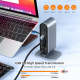 Adapter Type C na LAN Gb, SD card, TF, PD, Type C, 4xUSB 3.0, Audio, HDMI i VGA 12 u 1 sa postoljem - 207960