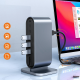 Adapter Type C na LAN Gb, SD card, TF, PD, Type C, 4xUSB 3.0, Audio, HDMI i VGA 12 u 1 sa postoljem - 207960
