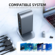 Adapter Type C na LAN Gb, SD card, TF, PD, Type C, 4xUSB 3.0, Audio, HDMI i VGA 12 u 1 sa postoljem - 207960