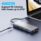 Adapter type C na LAN Gb SD card TF, Type C, 3xUSB 3.0, USB 2.0, Audio, 2xHDMI i VGA 12 u 1 20cm - 207958-1