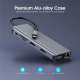 Adapter Type C na LAN Gb SD card TF Type C 3xUSB 3.0 USB 2.0 Audio 2xHDMI i VGA 12 u 1 20cm - 207958
