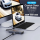 Adapter Type C na LAN Gb SD card TF Type C 3xUSB 3.0 USB 2.0 Audio 2xHDMI i VGA 12 u 1 20cm - 207958