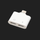 Adapter za slusalice i punjenje W5 iPhone lightning beli - 83618