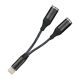 Adapter za slusalice SX-08 Type C na 2x 3.5mm crni - 205525