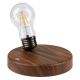 Get and Give Levitirajuća lampa Tesla, Magnetna sijalica, Rotacija 360°, Baza sa efektom drveta - EP3246766