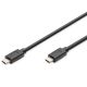 DIGITUS Kabl USB-C na USB-C 3.1 AK-300139-010-S, 1m, crna - AK-300139-010-S