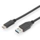 DIGITUS Kabl USB-C na USB-A, AK-300146-010-S, 1m, crna - AK-300146-010-S