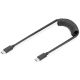 DIGITUS Spiralni kabl USB-C na USB-C 2.0 AK-300431-006-S, 32-100cm, crna - AK-300431-006-S