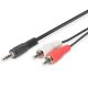 DIGITUS Audio kabl 2xcinc na 3.5mm 2.5m, crna - AK-510300-025-S