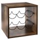 FIVE Polica za vino 31x31x31cm, braon - 173614