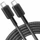 ANKER 322 USB-C to USB-C Cable (6ft Braided) Black - AM7801905