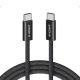 ANKER Zolo USB tip-C kabl M/M 1.8m, za Apple, super brzo punjenje 240W/480Mbps, pleteni, crna - EP2815290