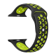 Narukvica za Apple Watch Sport Silicone Strap black green S/ M 38/ 40/ 41 mm - 042439