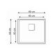Laweo Inox podgradna sudopera AS355 49×44cm sifon 9x9cm - AS-355