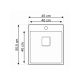 Laweo Inox ugradna sudopera AS381 45×50,5cm sifon 9x9cm - AS-381