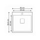Laweo Inox ugradna sudopera AS382 50×50,5cm sifon 9x9cm - AS-382