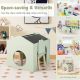 KINDER HOME Dečiji sto sa tablom - kućica sa 2 stolice - AT-BT-2311