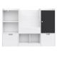 KINDER HOME organizator za dečije igračke sa tablom, policom, 2 fioke i 6 pregrada, puno drvo i MDF - EP3235165