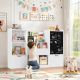 KINDER HOME organizator za dečije igračke sa tablom, policom, 2 fioke i 6 pregrada, puno drvo i MDF - EP3235165