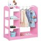 KINDER HOME Dečiji stalak za odeću sa ogledalom, roze - AT-DC-2108-P