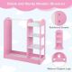 KINDER HOME Dečiji stalak za odeću sa ogledalom, roze - AT-DC-2108-P