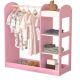 KINDER HOME Dečiji stalak za odeću sa ogledalom, roze - AT-DC-2108-P