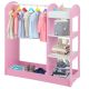 KINDER HOME Dečiji stalak za odeću sa ogledalom, roze - AT-DC-2108-P