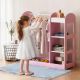 KINDER HOME Dečiji stalak za odeću sa ogledalom, roze - AT-DC-2108-P