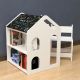 Dečiji radni sto KINDER HOME sa stolicom, policom i tablom, Montesori sto , beli, puno drvo - EP3231431