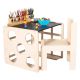 Montesori set 2 u 1 KINDER HOME, dečiji sto sa stolicom i kockom za penjanje, prirodno drvo - EP3231427