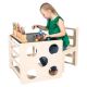 Montesori set 2 u 1 KINDER HOME, dečiji sto sa stolicom i kockom za penjanje, prirodno drvo - EP3231427