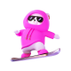 Auto igracka JWD Snowboard Teddy pink - 214020