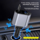 Auto punjač C1 4u1 PD 3A, USB 2.4A 120W (total) sa Type C/lightning kablom tamno sivi - 216087-1