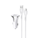 Auto punjac HOCO Z31 QC3.0 2xUSB sa micro USB kablom beli - 81720-1