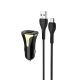 Auto punjac HOCO Z31 QC3.0 2xUSB sa micro USB kablom crni - 81719