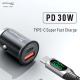 Auto punjac KONFULON C80Q, 3.6A, QC3.0 22.5W, PD 30W sivi - 207143