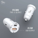 Auto punjac KONFULON JK79, 3A, QC3.0 22.5W, PD 30W crni - 206618