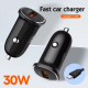 Auto punjač LDNIO C105, QC3.0, 30W USB Type C crni - 215590-1