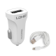 Auto punjac LDNIO DL-C17 2.4A sa iPhone Lightning kablom beli - 206286