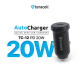 Auto punjač Teracell Evolution TC-12 PD 20W crni sa PD Type-C kablom crni - 601404